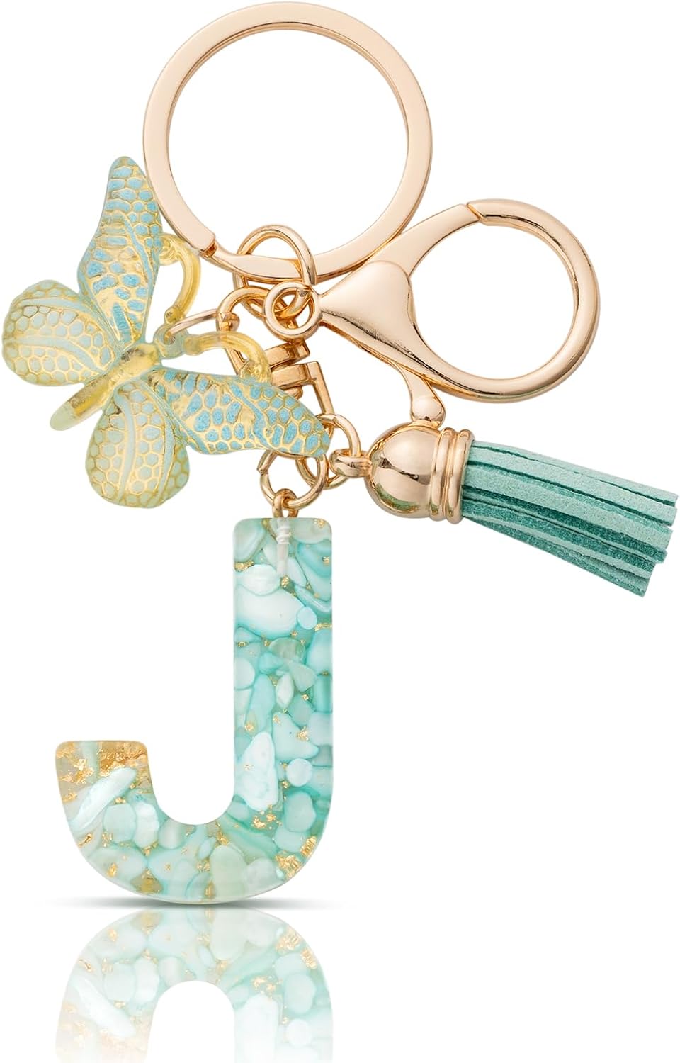 Schlüsselanhänger Buchstabe Mädchen Geschenke Schlüsselanhänger mit Buchstaben Anfangsbuchstabe Schmetterling Keychain Letter für Frauen Damen