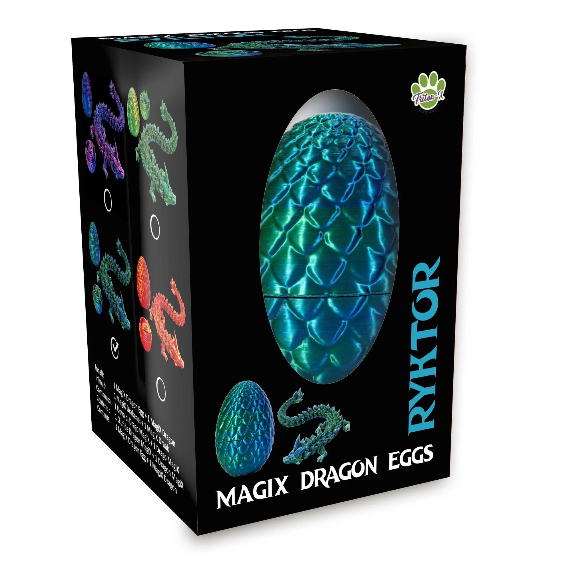 Drachenei "MagiX Dragon Egg RYKTOR", blau, Drachen 22,5 cm &amp; Ei 8 cm
