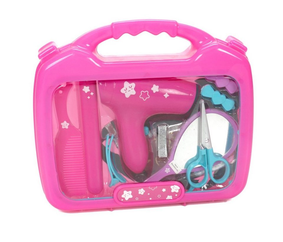Bubble-Store Spielzeug-Frisierkoffer Spielzeug-Frisierkoffer, 12 Teile Kinder Friseurset