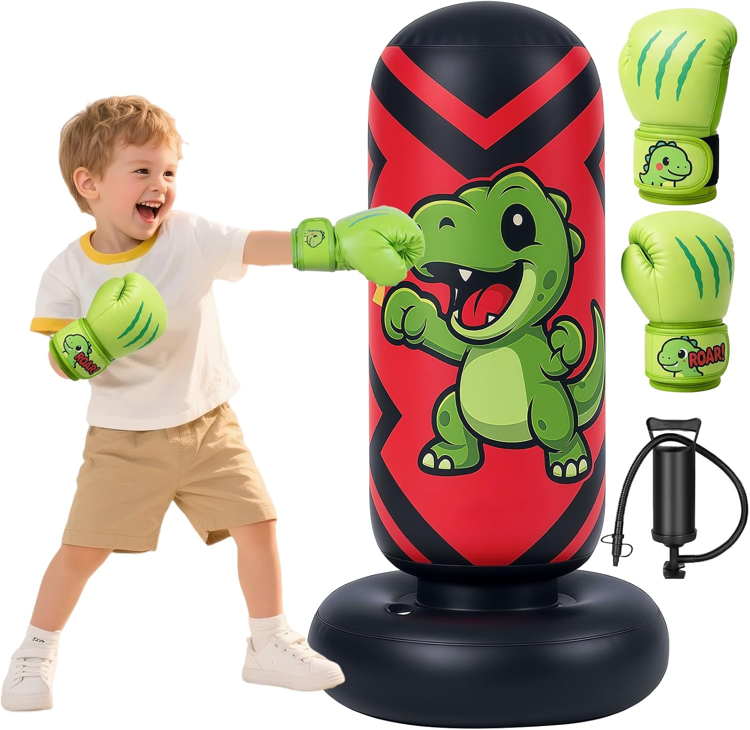 Boxsack für Kinder, Qoosea 130cm Standboxsack Stehender Aufblasbarer