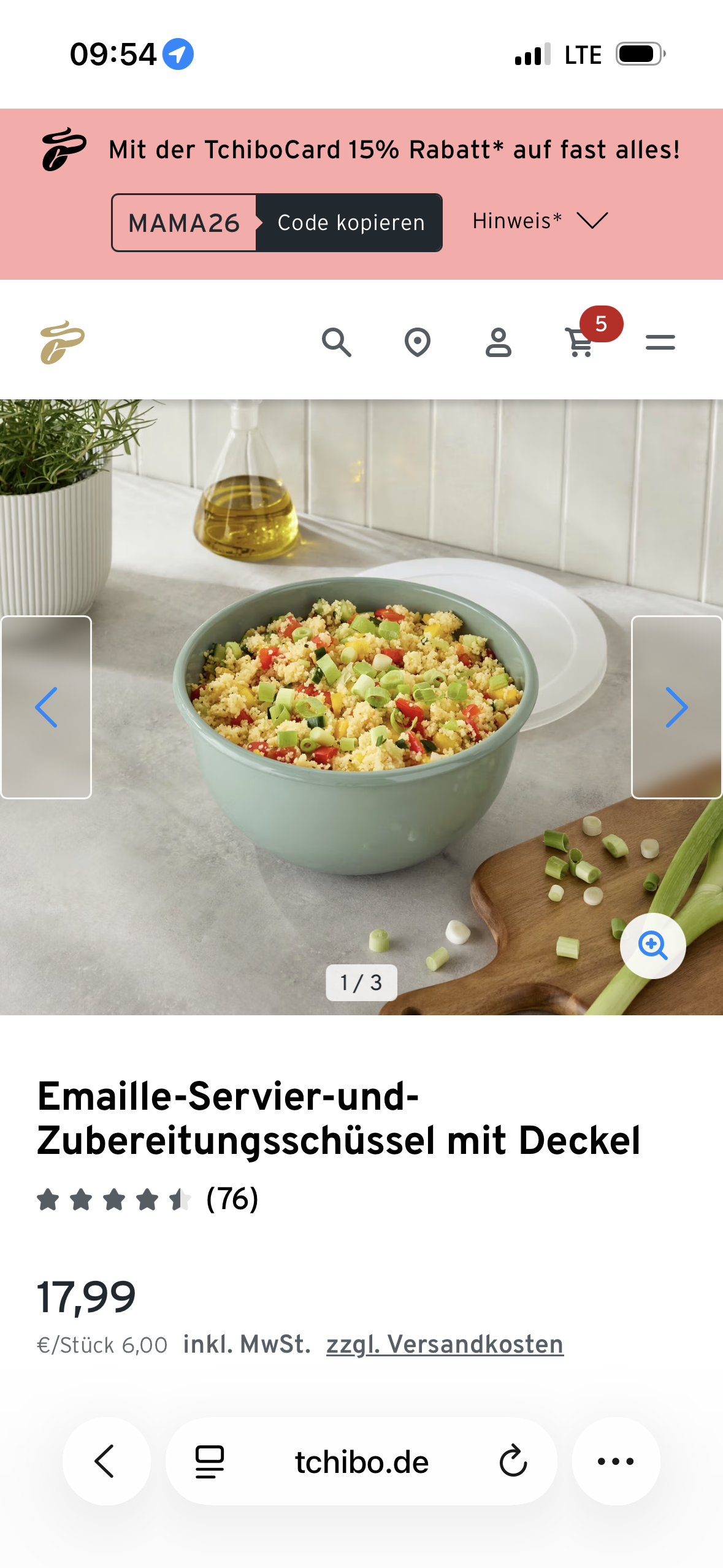 Emaille-Servier-und-Zubereitungsschüssel mit Deckel